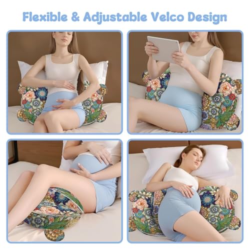 Image of Pregnancy Pillow for Sleeping,Maternity Pillow with Cooling,Maternity Support for Back and Hip Relief,Soft and Comfortable Wedge Pregnancy Pillows Side Sleeping Support for Belly with Removable Cover