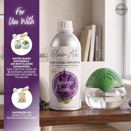 Image of Lavender Meadows Diffuser Oil for Home Fragrance, 1 Litre Refill
