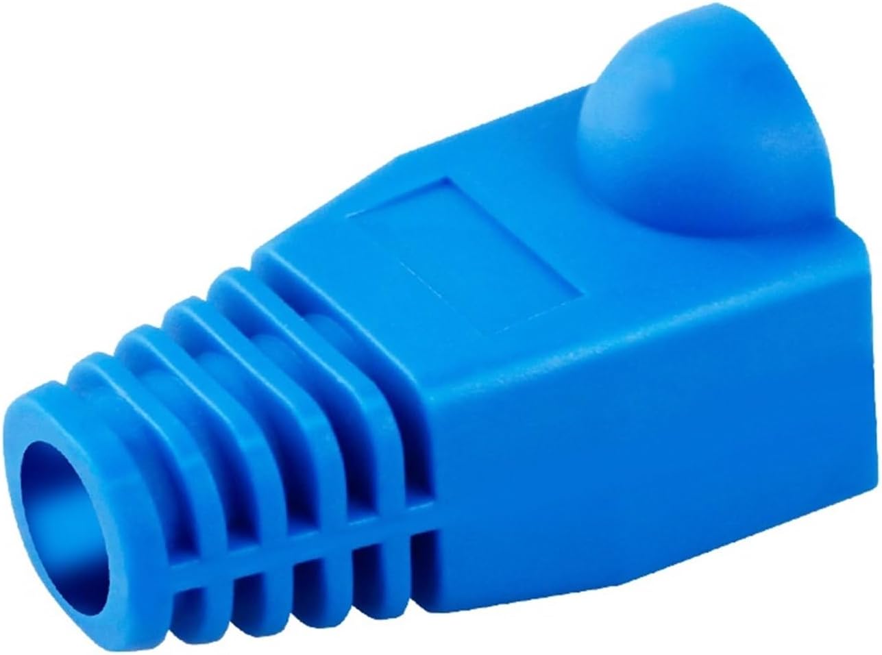 50 Network RJ45 Cable Sleeves Plastic Multicolor Protective Covers Strain Relief for Cat5e Cat6 Modular Plug Protection(Blue)