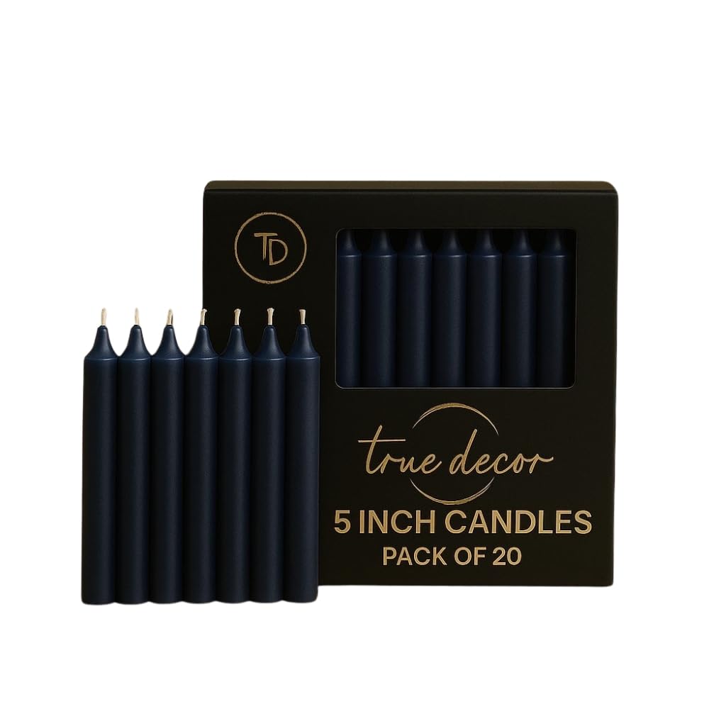 Sponsored Ad - True Decor 5" Blue Pack of 20 Chime/Spell/Mombati Candles || Blue Candles for Healing Communication & Creativity || Burn Time 4 Hrs