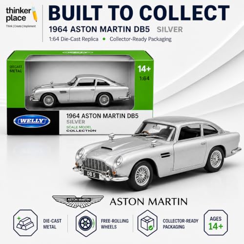 Image of Aston Martin DB5 1964 Welly 1:64 Scale Die-Cast Metal Car