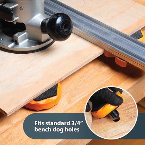 Image of POWERTEC 72217 T-Bolts and Finishing Cones for 71820 Bench Dog Puck, 4 of Each