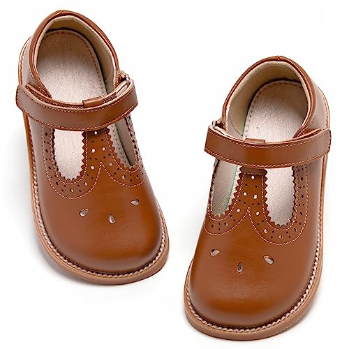 Image of GINFIVE Toddler Girls Mary Jane School Oxford Dress Flat Shoes for Wedding