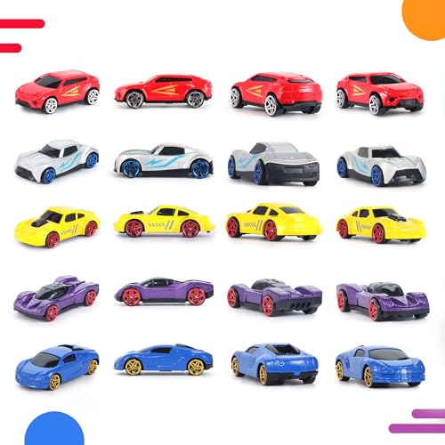 Image of Amazon Brand - Jam & Honey Premium Die-Cast Metal Car | Free Wheel Toy Vehicle for Kids | Realistic Design | Vibrant Paint | No Assembly | Collectible Mini Car Model | Pack of 5 | Multicolor