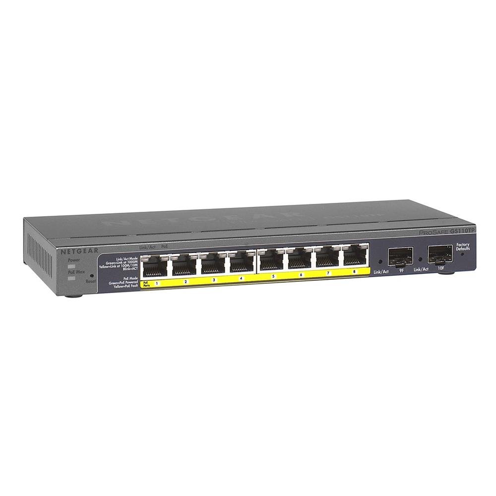 Amazon.com: NETGEAR GS110TP Switch Niv.2 8 Ports gigabit poe 46W