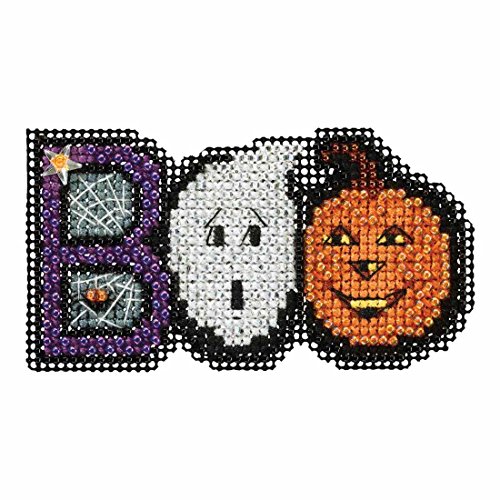 Boo Beaded Counted Cross Stitch Ornament Kit Mill Hill 2017 Autumn Harvest MH181722