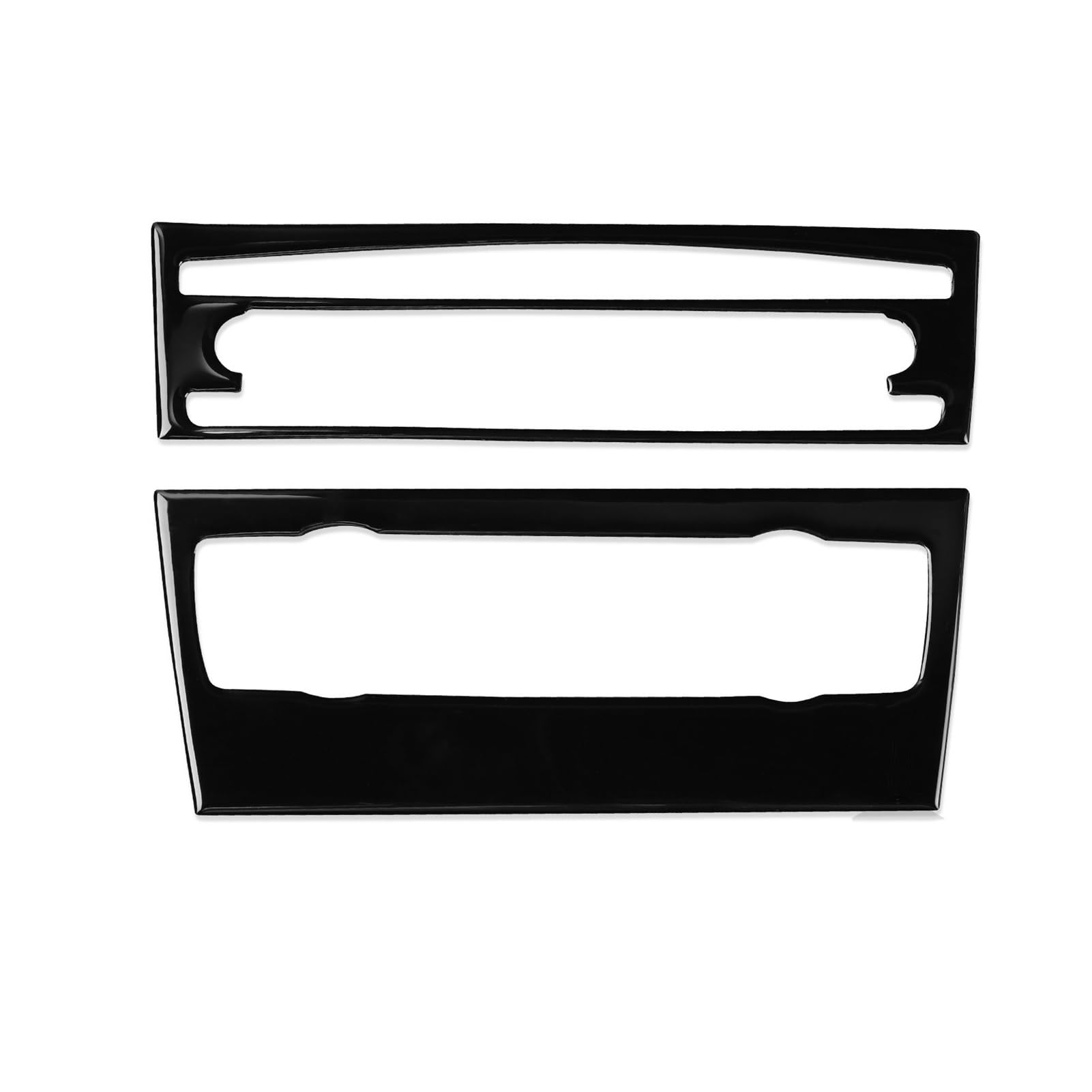 Cover Trim Car Interior for BMW 3 Series 2005-2012 E90 E92 Piano Black Air Conditioner CD Control Panel Plastic Cover Car Interior Sticker Accessories Cover Trim(C Non-Navigation)