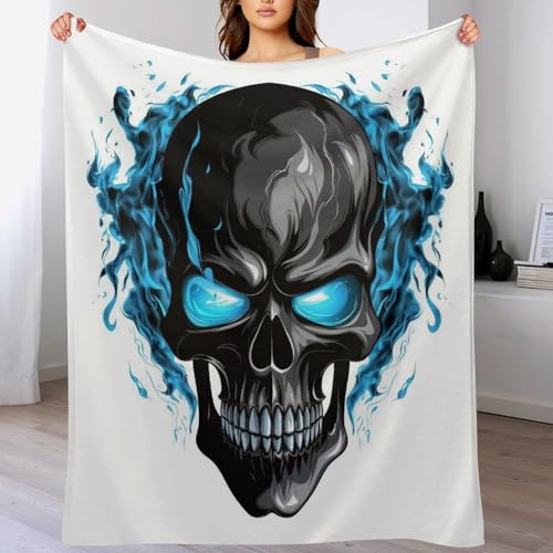Couverture squelette impression 3D linge de lit en flannel haute densité - 2