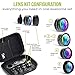 5 in 1 Phone Camera Lens Kit - Optical Glass Attachment Set - 2X Zoom Telephoto, 198 Fisheye, 0.63X Wide Angle, 15X Macro, CPL Filter with Universal Clip Adapter for Cell Phones and Tablets (Black)