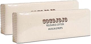 200 Pcs 100% Egyptian Cotton Fabric Strips for Sugaring Waxing Reusable Strips Body Facial