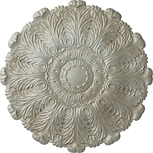 Image of Ekena Millwork CM31DUFLS 31 inchOD X 1 1 /2 inchP Durham Ceiling Medallion Fits Canopies Up To 4 1 /4 inch, Flash Gold