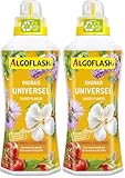 Algoflash Engrais Universel Liquide, Utilisable en Agriculture Biologique, Bouchon Doseur Inclus -1 L (Lot de 2)