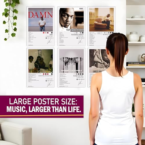 Image of WONDER HUB Wall Posters 8x12 inch (A4 Size) Included Self Adhesive on Back Wall Decor Posters Wall Art For Bedroom, Living room, Office, Dining Room (Kendrick Lamar)