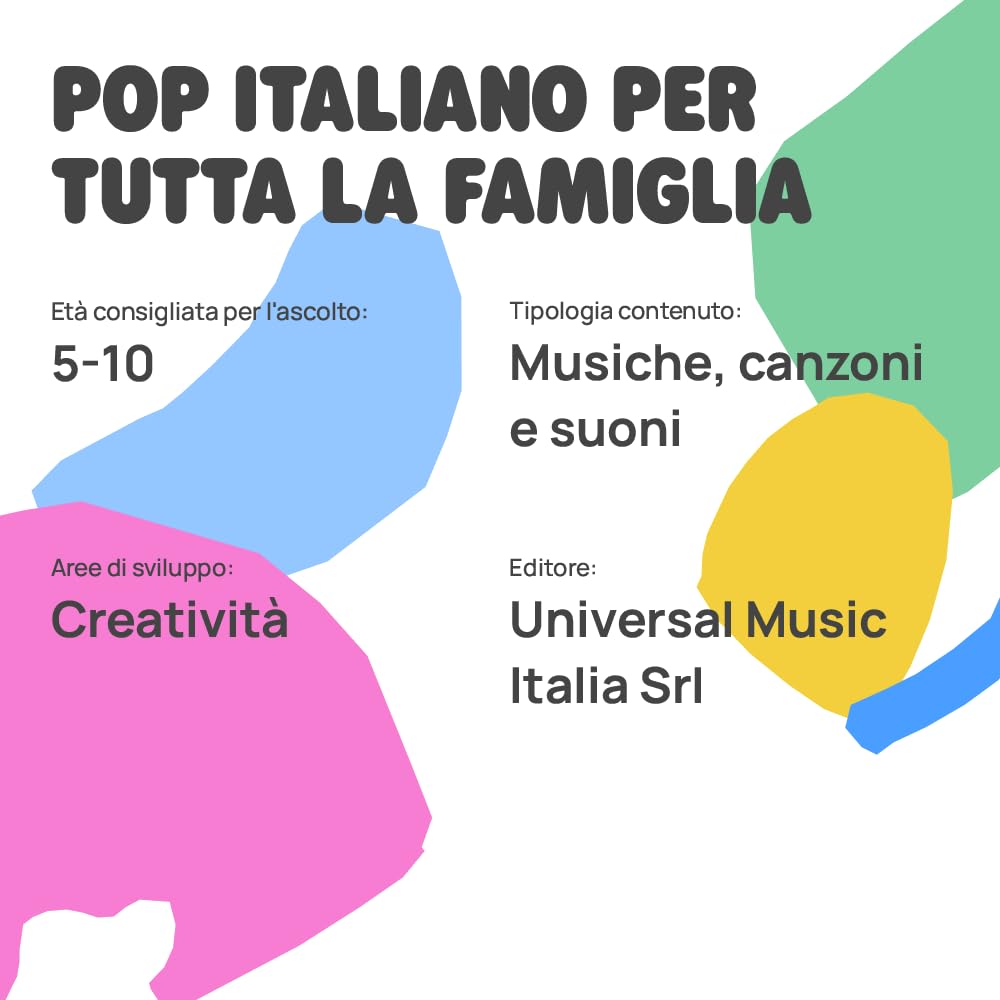 FABA Disco Sonoro - Pop italiano per tutta la famiglia – Musiche e Canzoni per bambini e bambine 5-10 anni - Ascoltabile con il Raccontastorie e FABA+, gioco educativo versione italiana