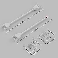 Vista 5 de PAUTIX Conectores para tira de luz LED COB impermeable IP68, kit de conectores de extensión LED, 4 conectores de combinación transparentes sin