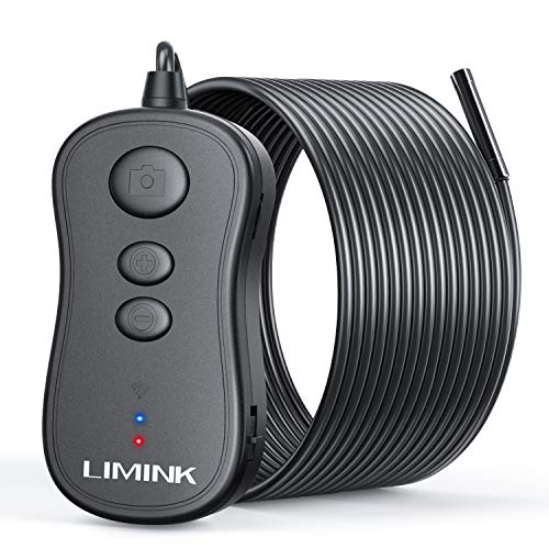 5mp Endoscope Camera, LIMINK WiFi Borescope 1944p Snake Camera with LED Light, Wireless