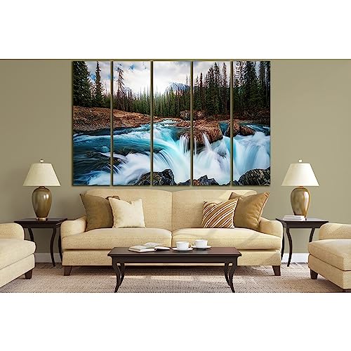 Toile ZELLART cascades Canada 90x60 pour remplacer un mur vide et triste
