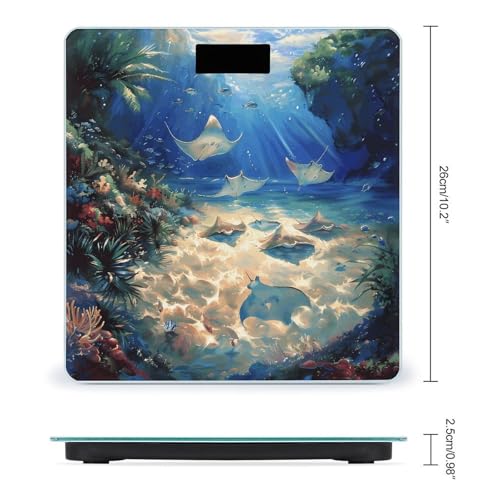 Báscula digital de baño Sea Animals Stingrays 400lb miniatura 2