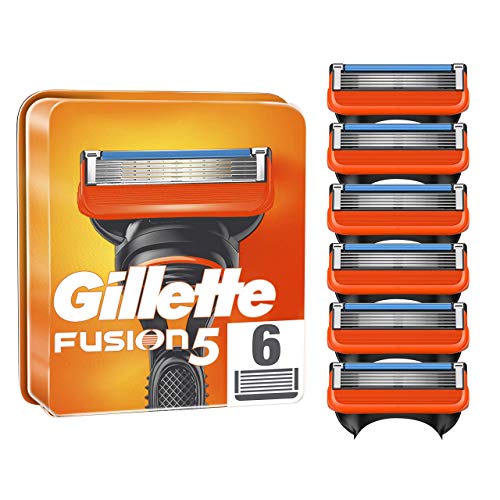 Gillette Fusion 5 Lames de Rasoir Homme, Le paquet de 6 lames de recharges