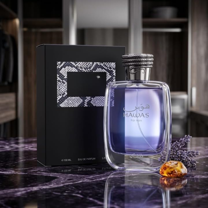 Ha-wa,s Eau de Parfum for Him, 100ml | Long Lasting, For Men, Floral Amber Scent, Iconic Bottle Design, Arabic Fragrance-image-17