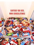 Donda's House® Surtido de Mini Chocolatinas. Pack100Ud. Chocolates MINI. Surtido Chocolatinas Individuales. Caja regalo Chocolates. Pack regalo chocolates.