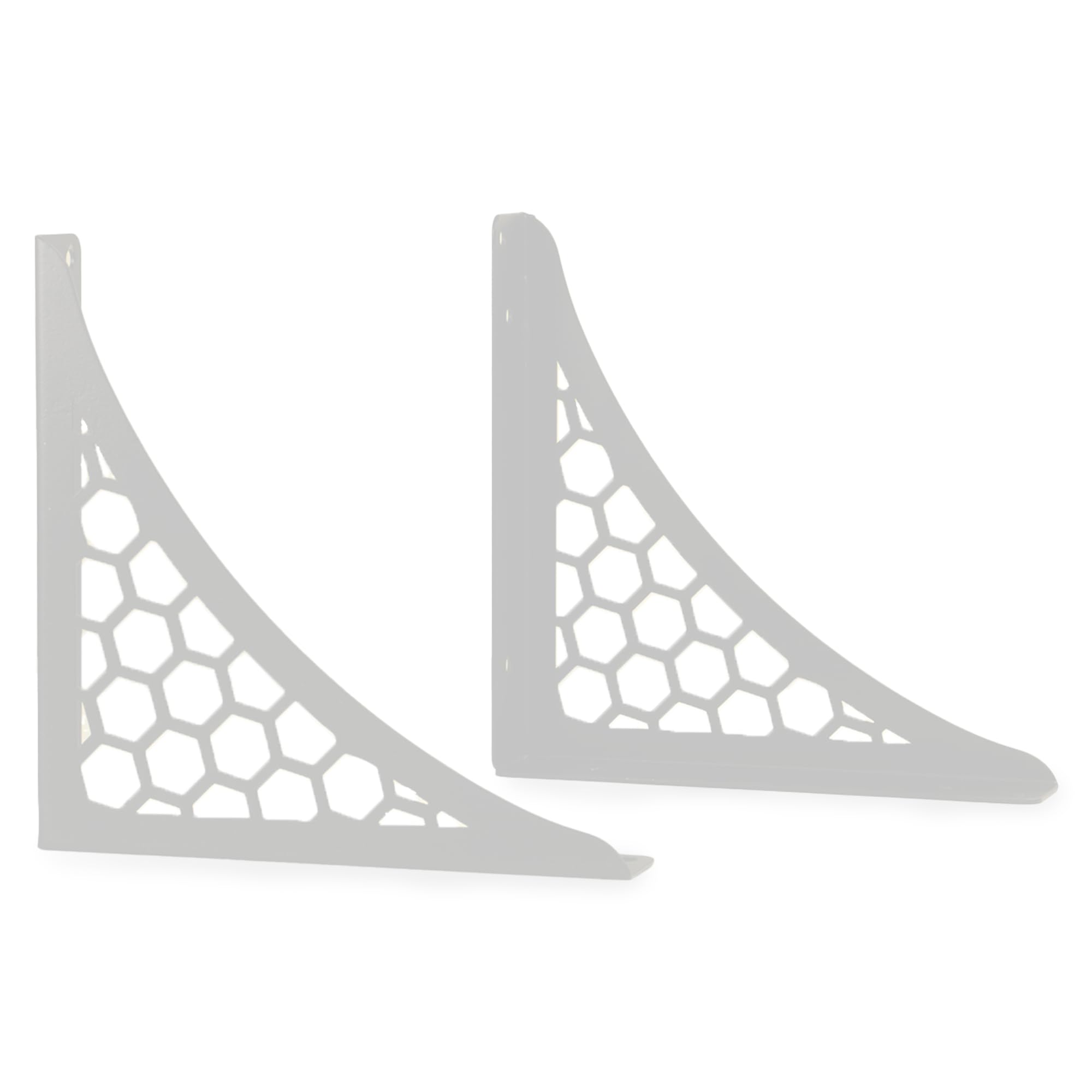 Metal Shelf Brackets - White Scroll Design -11