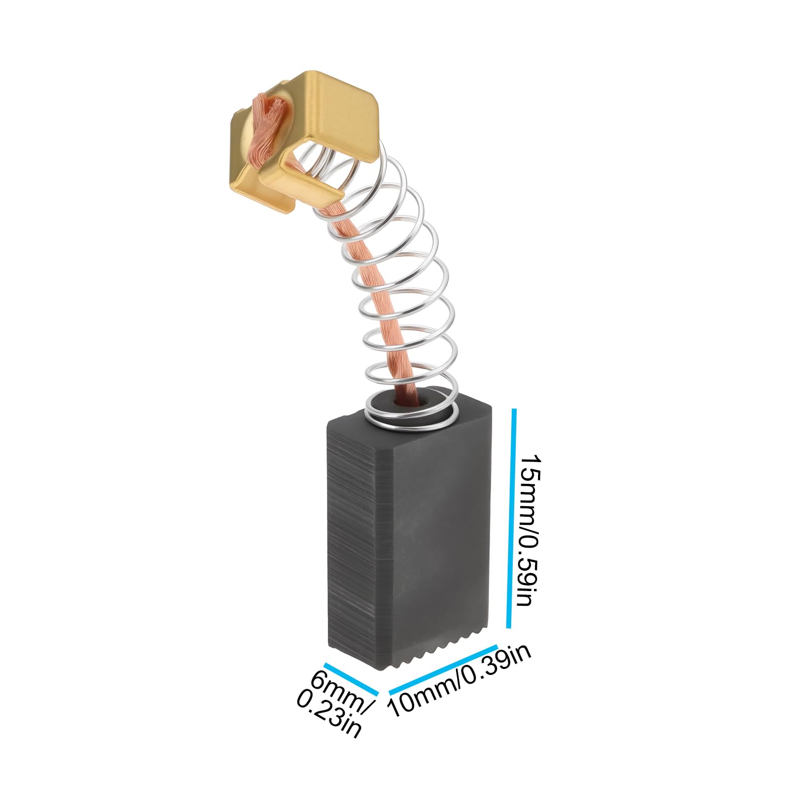 2 Pares de Escobillas de Carbón para Herramientas Eléctricas CB106 (6 X 10 X 15 Mm) Compatible con Makita HP2010N 8406 1125 1911 3620 RP0900