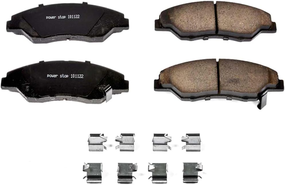 Power Stop Front Brake Kit For Kia Sportage 1998-02 - Ceramic Brake Pads With Installation Hardware, 17-774