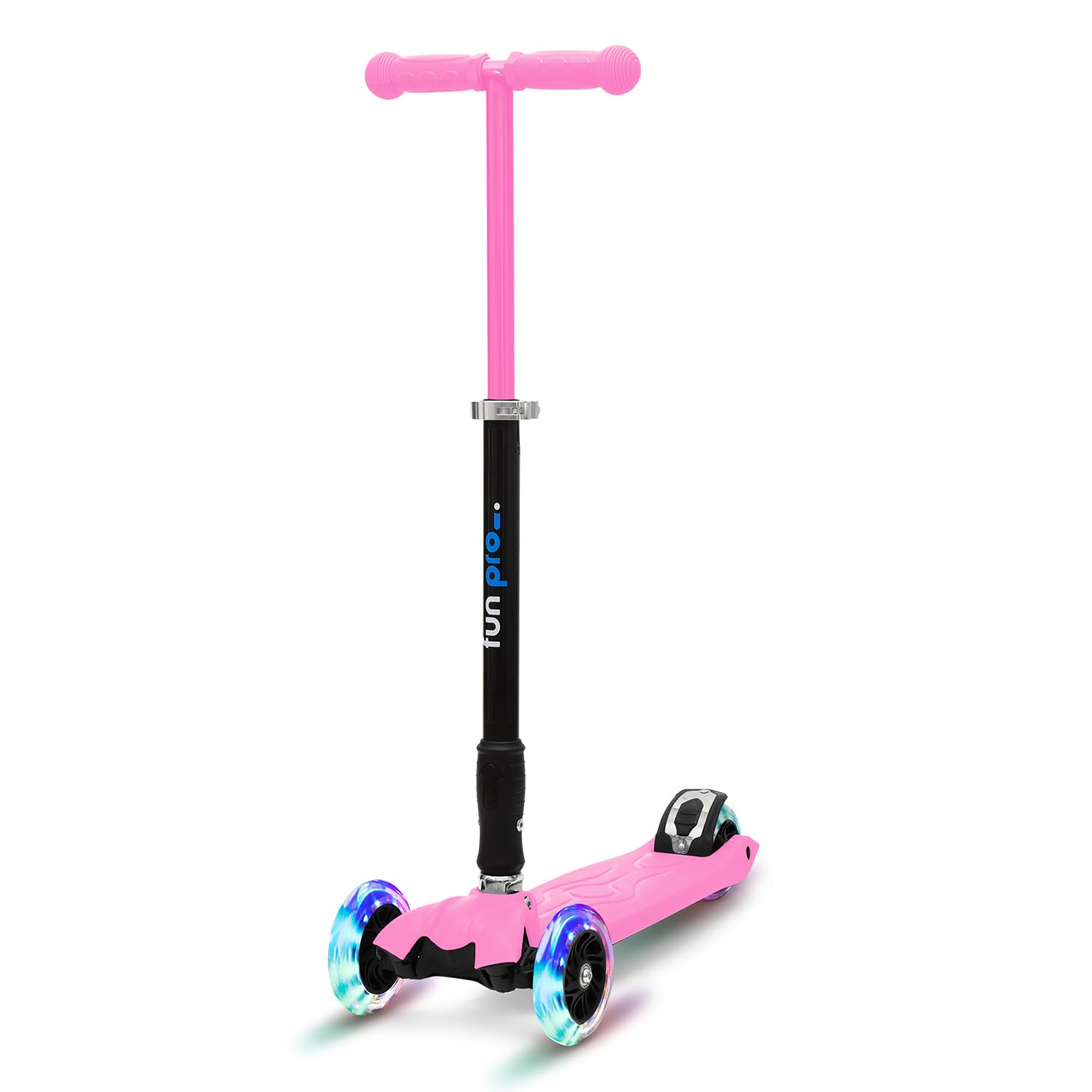 Fun Pro Two,a Partir de la Edad Preescolar,hasta 80KG de Peso,el Scooter Infantil Premium Seguro(kickboard,Scooter,Patinete), Ruedas LED,Plegable,Fabricado en Hamburgo con garantía ampliada