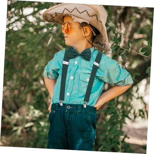 1set Adjustable Suspenders and Bow Tie for Boys Elastic Dress Suspenders for Trousers and Jeans for Parties and Special Occasions Construction3