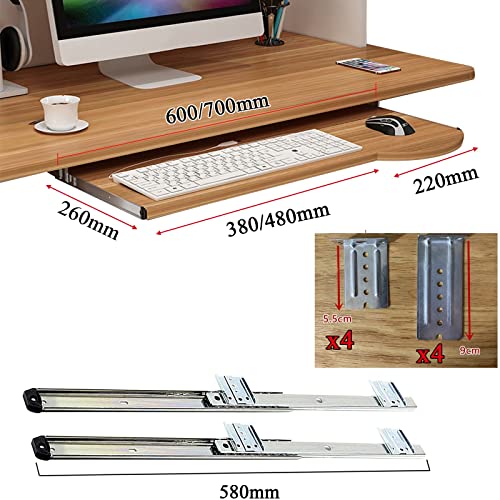 Support clavier sous bureau amovible pour un espace net