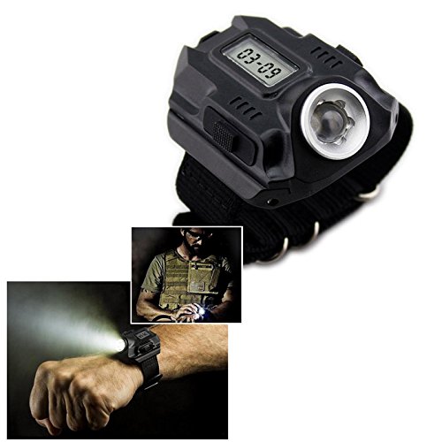 Generic LED CREE Q5 Wrist Watch Flashlight Torch USB Charging Wrist