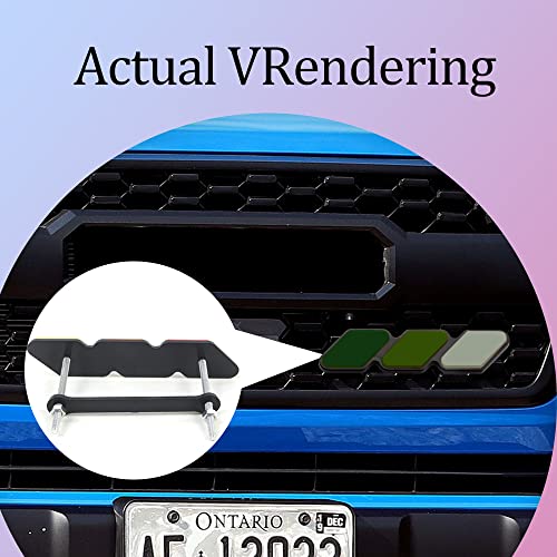 Image of Grille Decor Badge, Tri-Color Grille Insert Trims | Tri-Color Grille Badge Emblem Decoration Accessories Car Truck Label Fit for Most Vehicles