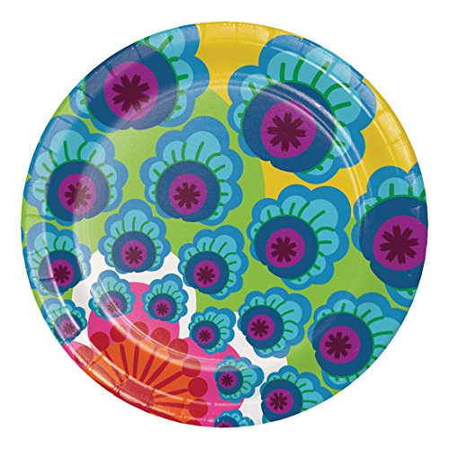 French Bull Raj- 7-Inch Round Snack Plates, 10-Count -