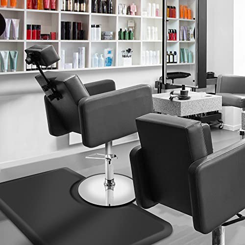 Saloniture 3 Ft. X 5 Ft. Salon & Barber Shop Chair Anti-Fatigue Floor Mat - Black Rectangle - 7/8 In. Thick #TOP6