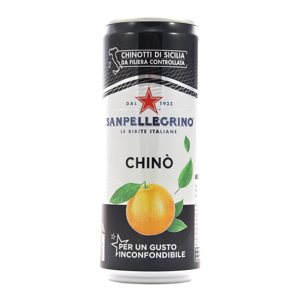 Italian Gourmet Sanpellegrino Italian Gourmet Chinò bevanda chinotto | Herb-süßer gusto italiano, frizzante e fresco; ideal gekühlt auf Eis, Gesamtnettogewicht 15,84 L + Kostenlos Polpa 400g