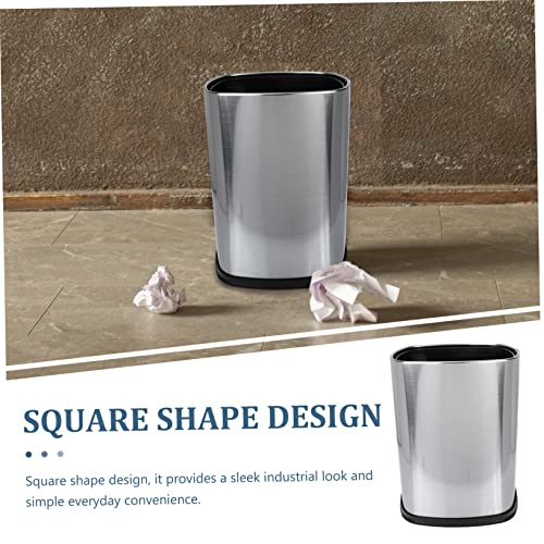 Caneca de basura rectangular metálica para cocina 1 ml miniatura 3