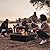 36" Square Fire Pit Ring Wood Burning Portable Outdoor Fireplaces for Outside, Camping, Heating, Bonfire and Picnic Fogatas para Patio Black