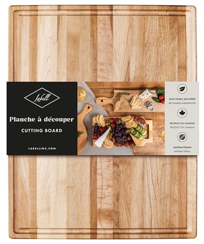 Tabla de cortar grande de arce canadiense Labell con ranura para jugos miniatura 1