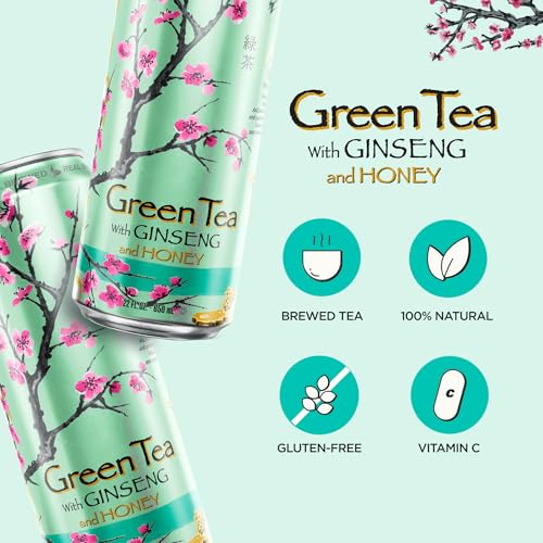 Image of AriZona Green Tea with Ginseng and Honey - Big Can, 22 Fl Oz (Pack of 12)