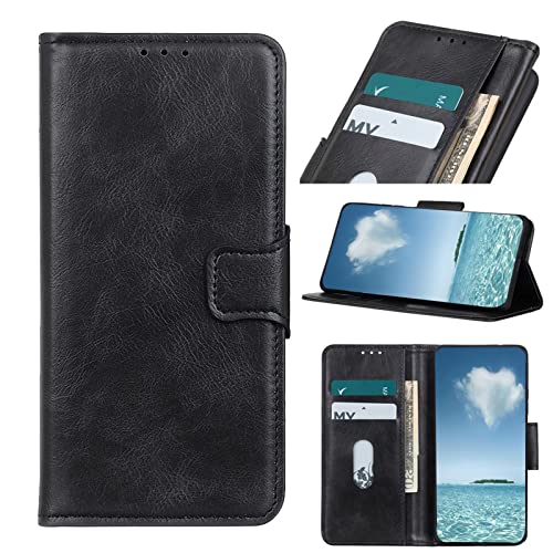 Coque Samsung S23 étui cuir portefeuille noir rabat antichoc