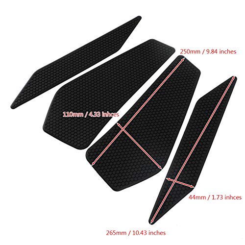 Fit For Kawasaki Ex400 Ninja 400 2018 2019 2020 4X Motorcycle Rubber Gas Tank Pad Traction Side Fuel Gas Knee Grip Protector, Gas Tank Protector Motorcycle Tank Pad Bruce & Shark #TOP1