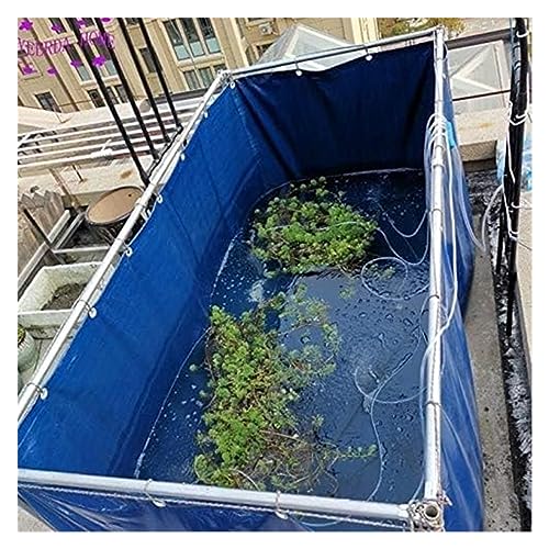 Estanque de lona de PVC para peces azul rectangular de 1x2.7x1m 3