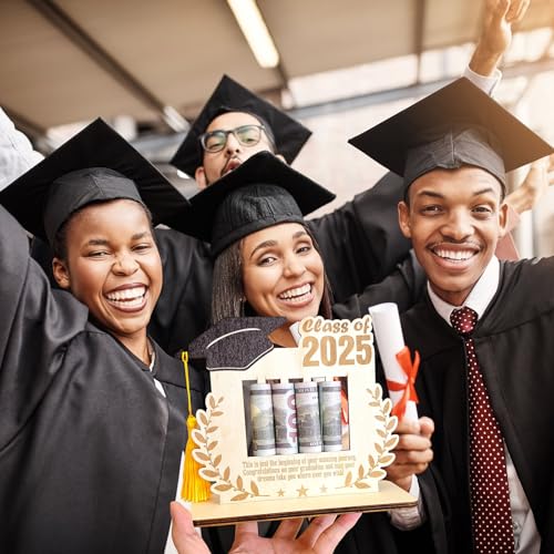 Graduation Money Holder 2025 Wooden Table Cash Holder Class of 2025 Congrats Grad Money Holders for High School College Graduates4