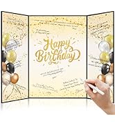 Tnvee Birthday Party Guest Book Birthday Decorations for Men & Women & All Ages, Large 19" x 12.2...