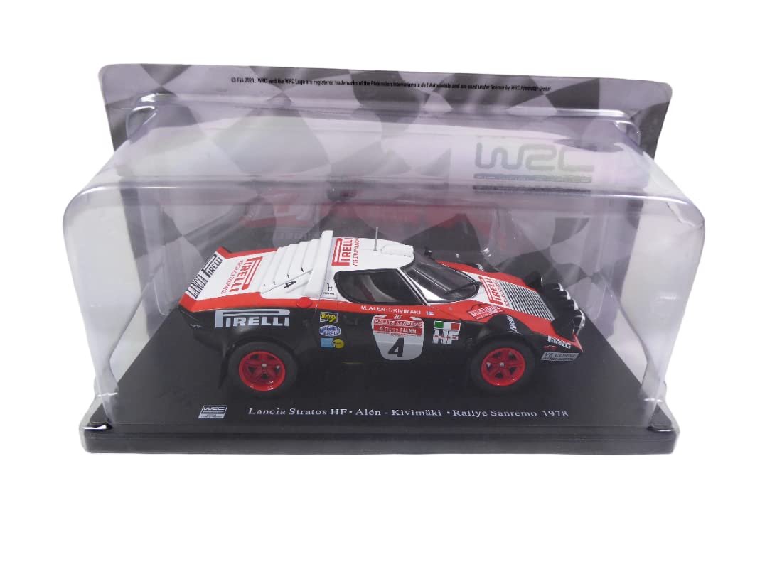 OPO 10 Voiture Miniature reproduite à l'échelle 1/24 Compatible pour Lancia Stratos HF Rallye Sanremo 1978 - RVQ26