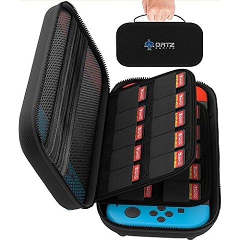 Ortz Carry Case for Nintendo Switch [Stores 29 Games] Premium Quality Protective Portable Hard Carry Case Pouch for Nintendo Switch Console Accessories - Best Game Travel Case Black [nintendo_switch] Cover