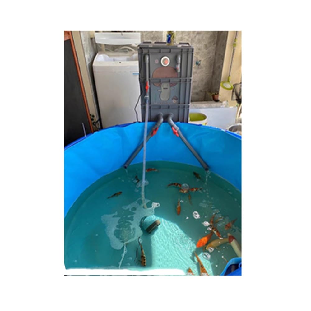 Bassin à poissons rond portable réservoir eau en toile