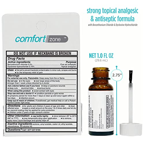 Comfort Zone Liquid Bandage, Antiseptic And Analgesic Protective Skin Treatment For Cuts And Wounds thumb #7