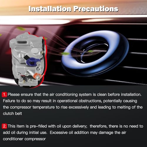 Image of Air Conditioning Compressor for Mercedes-Benz C250 SLK250 1.8L 2012-2015